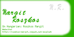 margit roszkos business card